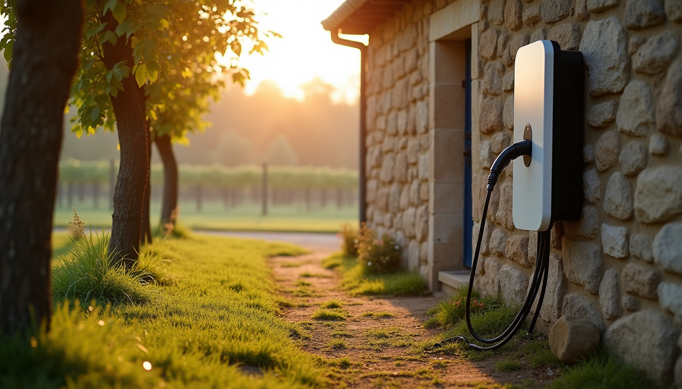 Installation d'une borne de recharge électrique dans une propriété à Gevrey-Chambertin