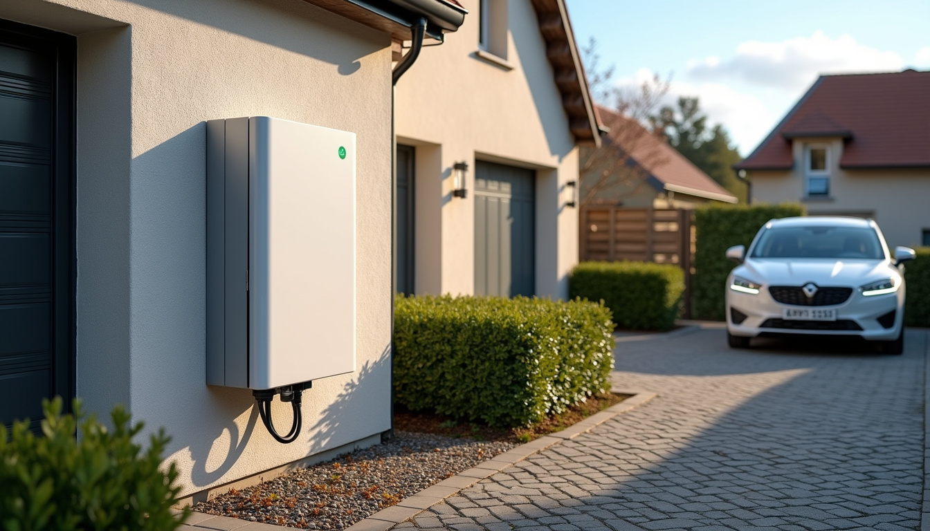 Installation d'une borne de recharge électrique devant un pavillon à Mézières-en-drouais