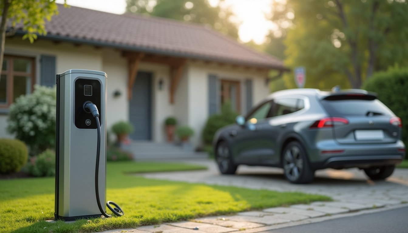 Installation d'une borne de recharge électrique devant un pavillon à Talensac