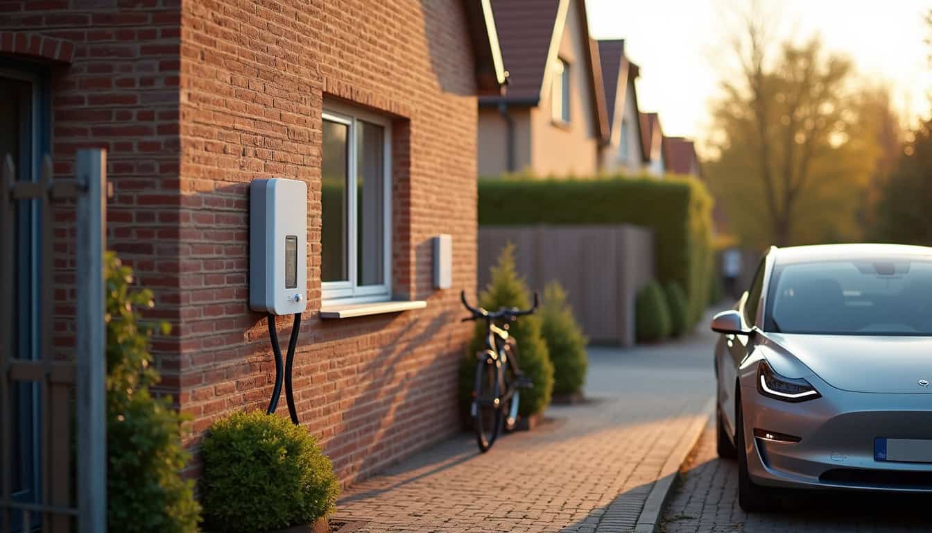 Installation d'une borne de recharge électrique devant une maison à Campigny (27500)