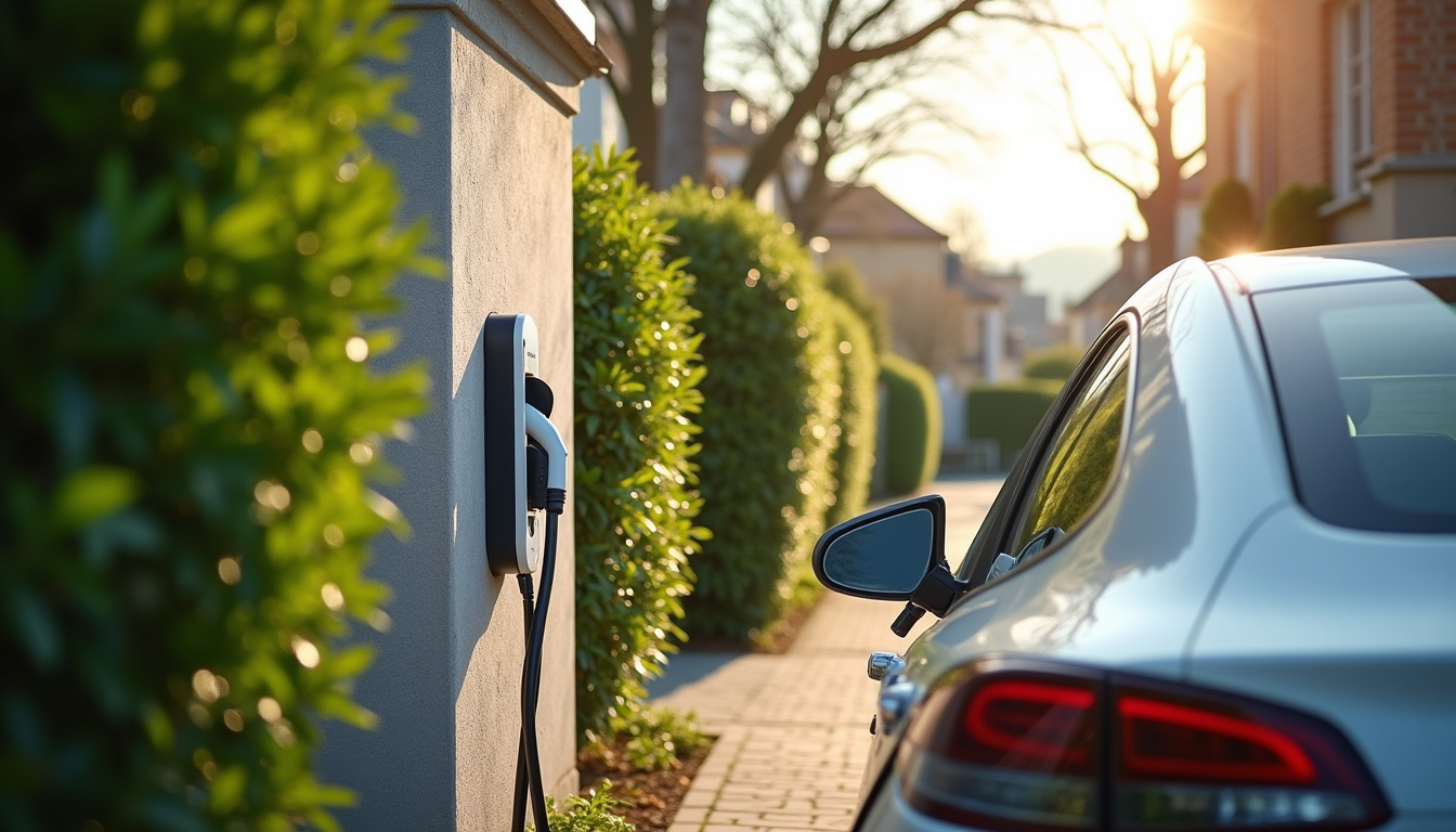 Installation d'une borne de recharge électrique devant une maison à Coulounieix-Chamiers