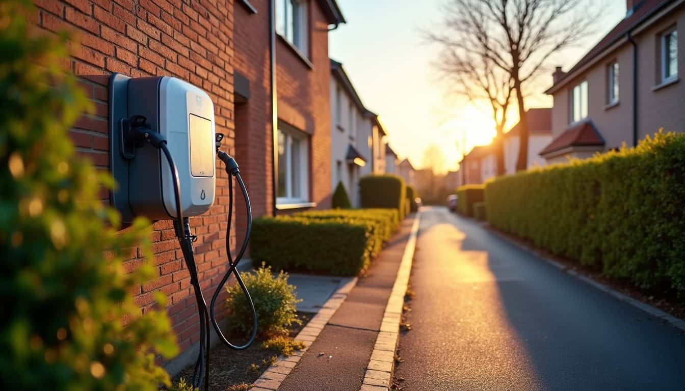 Installation d'une borne de recharge électrique devant une maison à Étaples