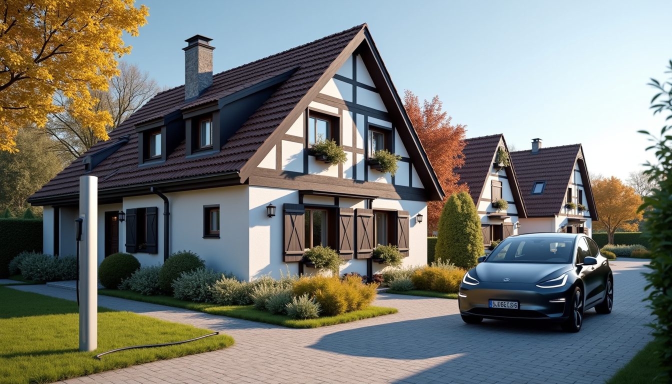 Installation d'une borne de recharge électrique devant une maison à Nommay