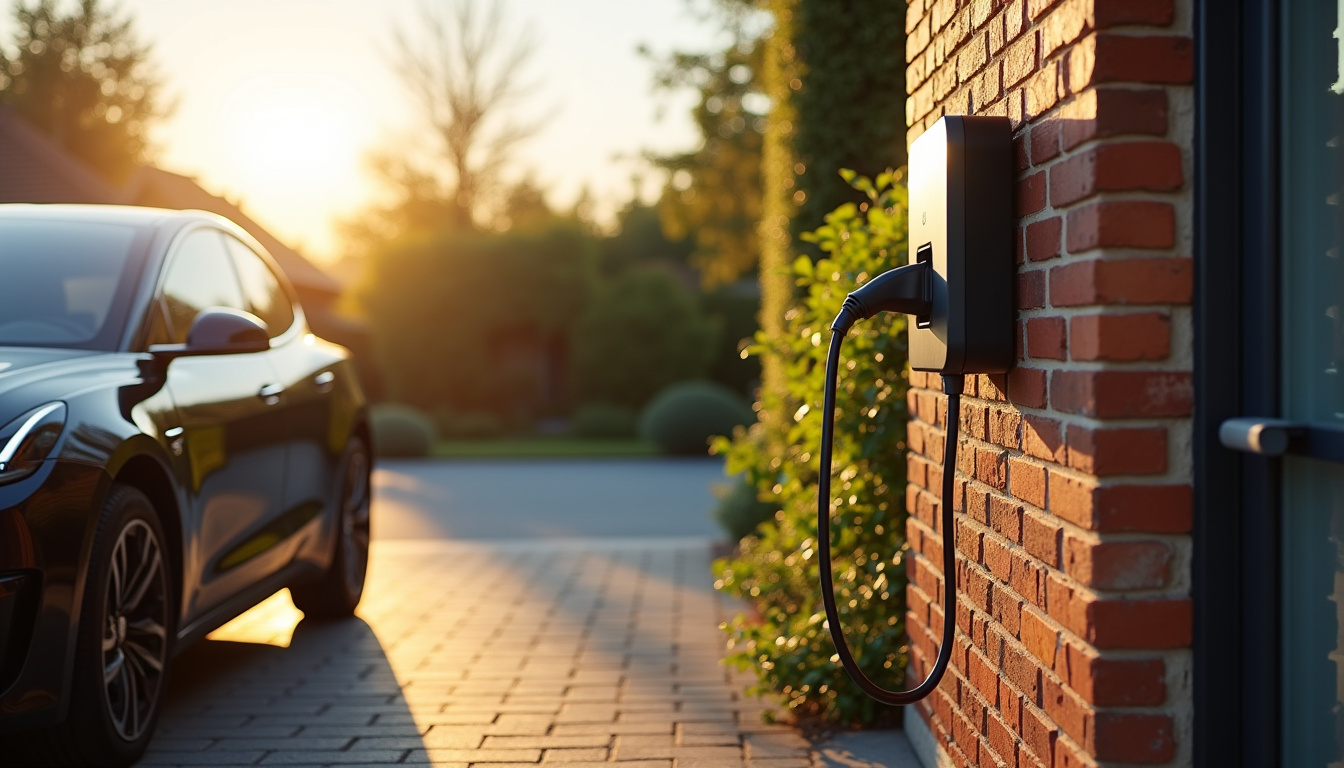 Installation d'une borne de recharge électrique devant une maison à Porte-des-Bonnevaux