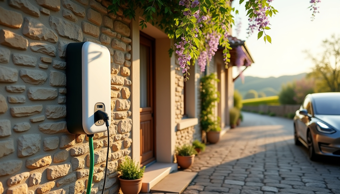 Installation d'une borne de recharge électrique devant une maison à Portel-des-Corbières