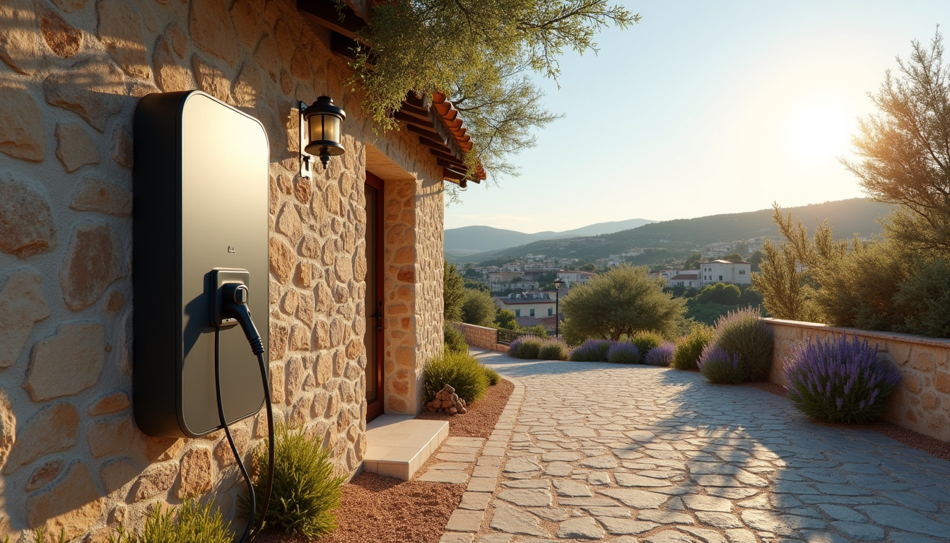 Installation d'une borne de recharge électrique devant une maison à Saint-Hippolyte-du-Fort