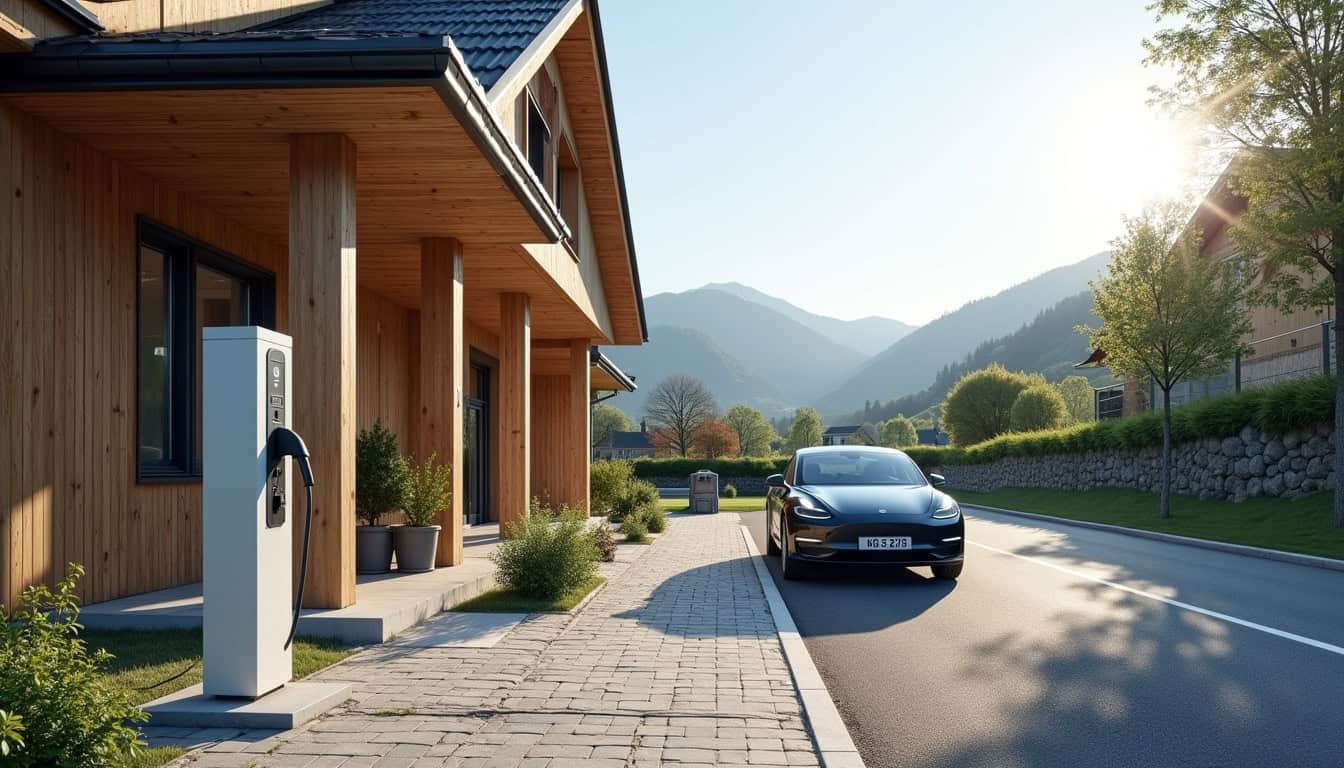 Installation d'une borne de recharge électrique devant une maison à Spechbach