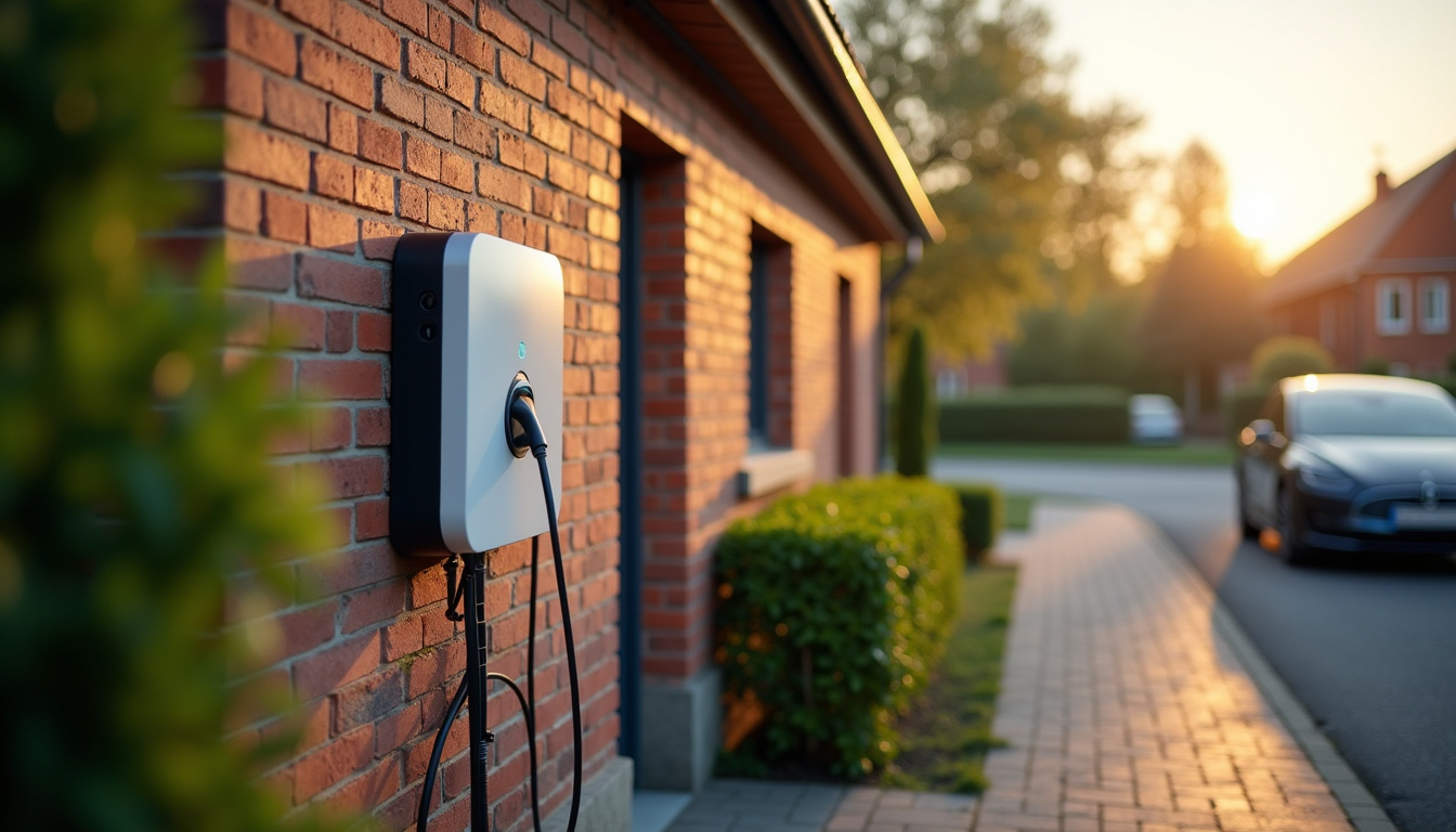 Installation d'une borne de recharge électrique devant une maison à Verquigneul