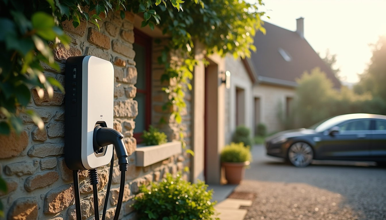 Installation d'une borne de recharge électrique en extérieur à La Monnerie-le-Montel