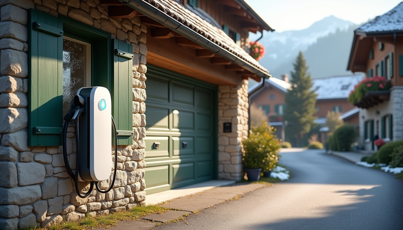 Installation d'une borne de recharge électrique en extérieur à Le Val