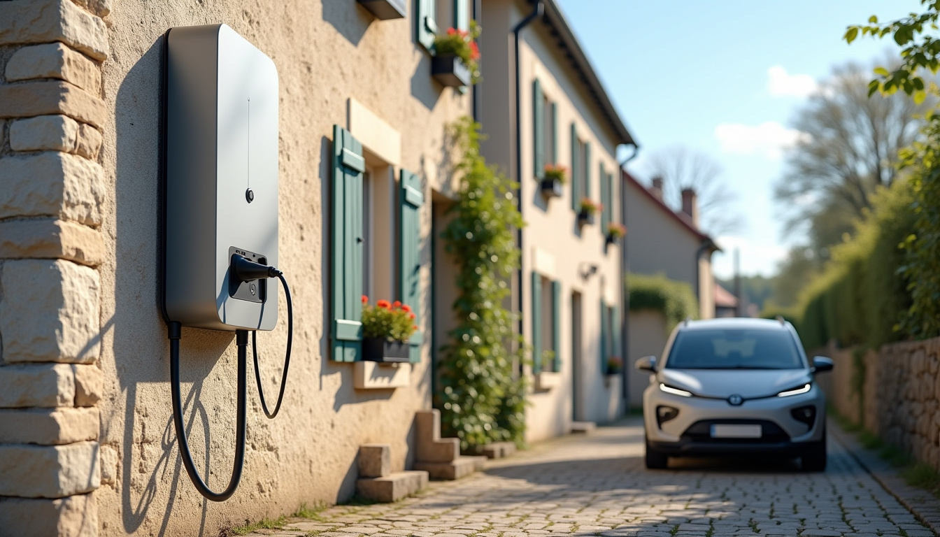 Installation d'une borne de recharge électrique en extérieur à Longfossé
