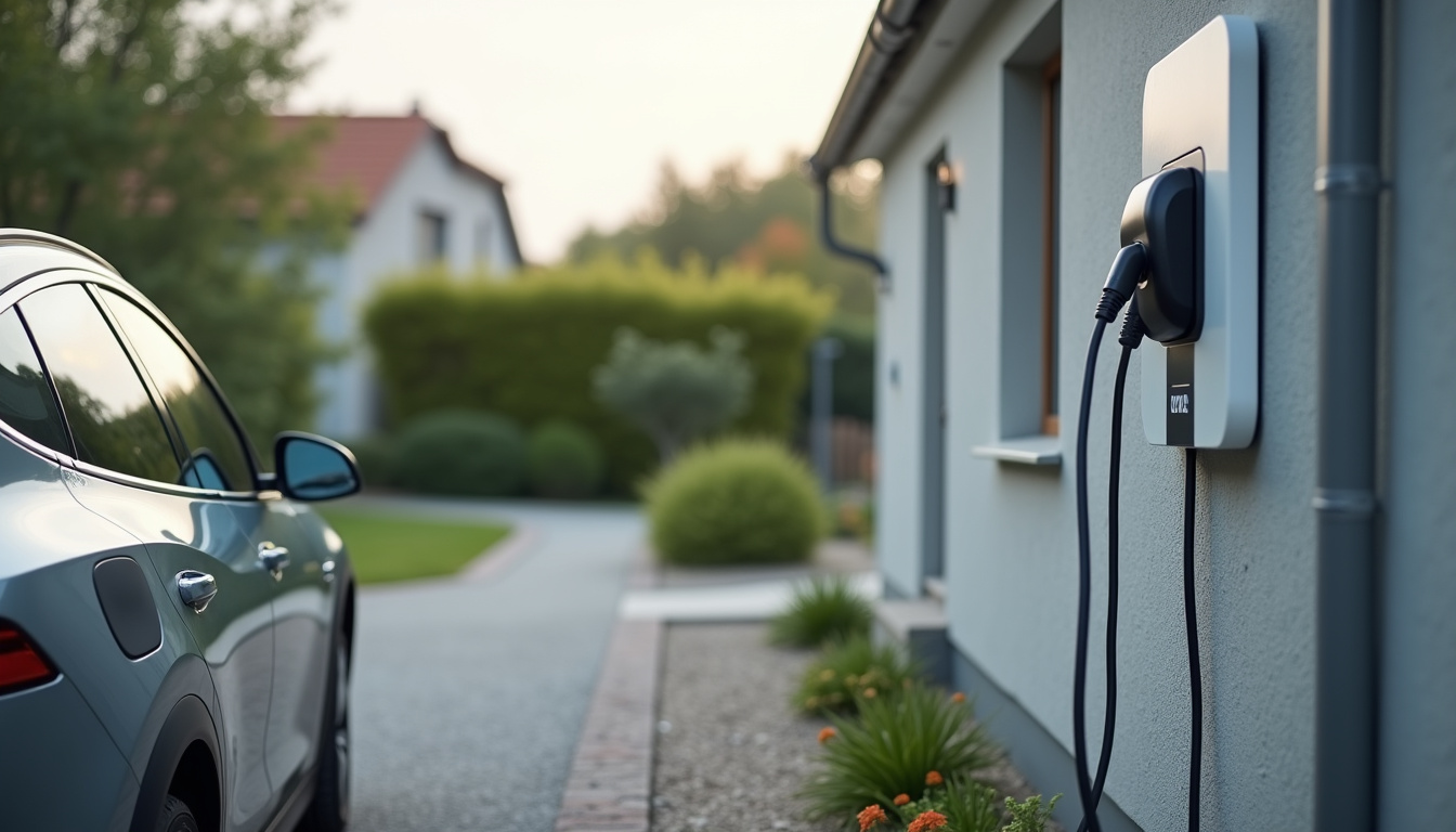 Installation d'une borne de recharge électrique en extérieur dans un pavillon en Sarthe