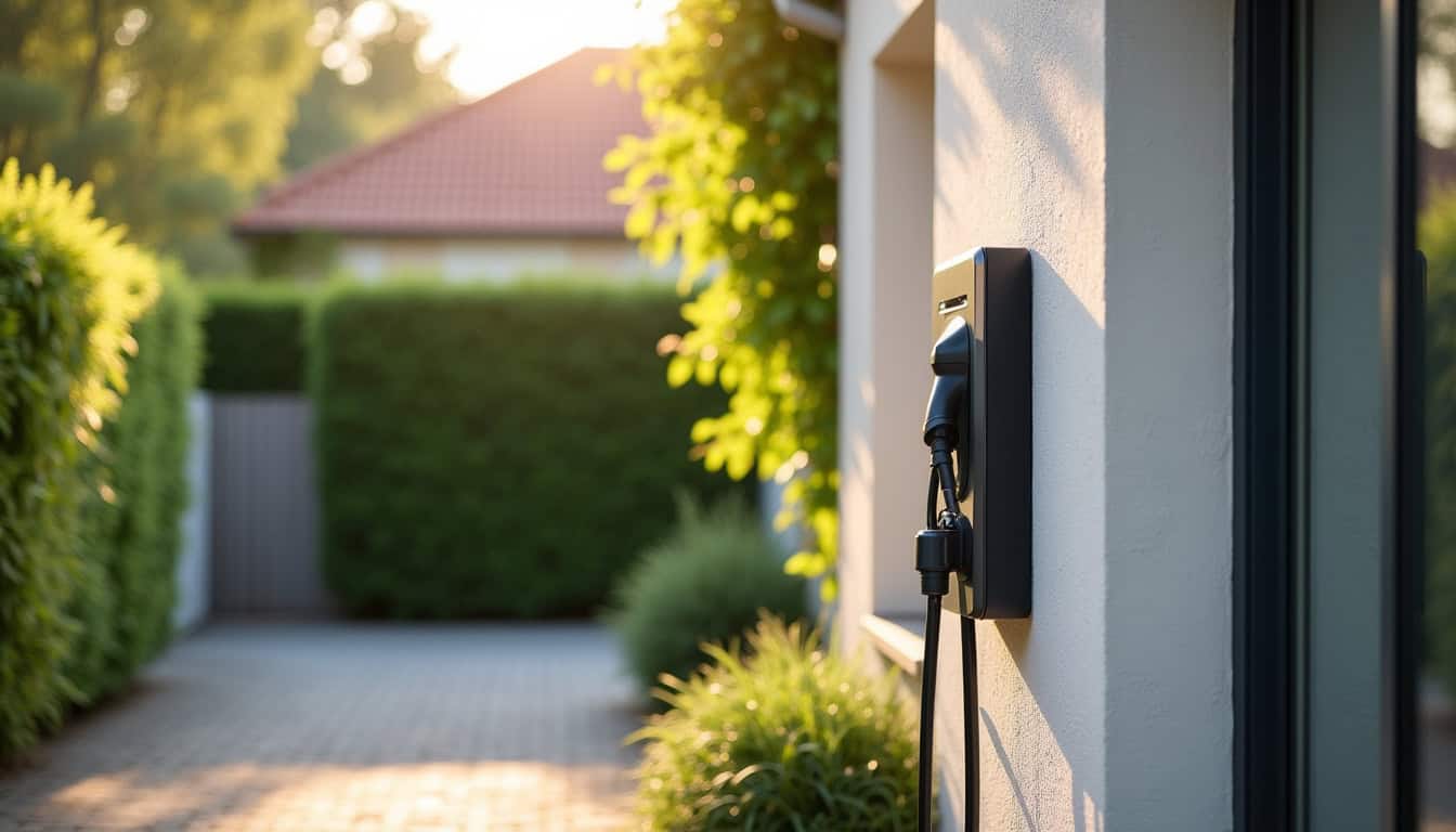 Installation d'une borne de recharge électrique en extérieur dans une maison à Guiche
