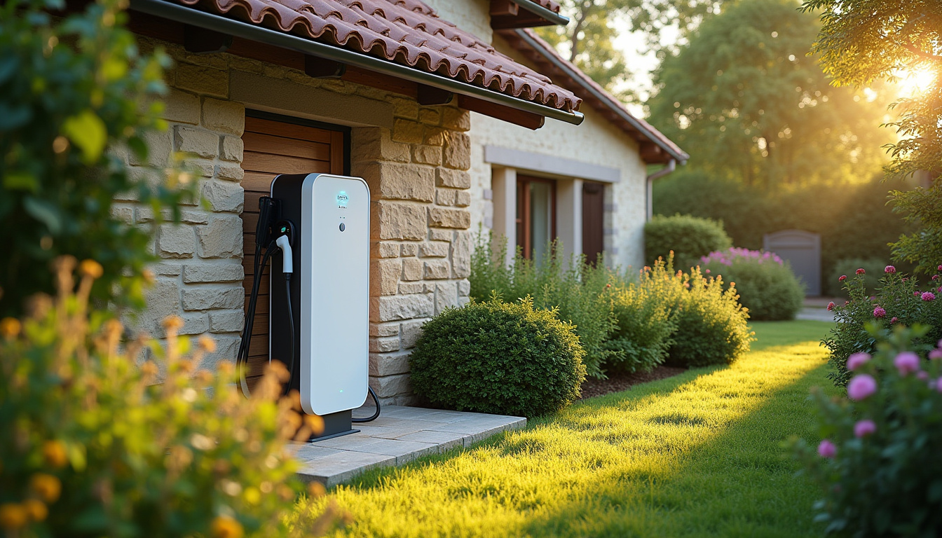 Installation d'une borne de recharge électrique en extérieur dans une propriété à Chazay-d'Azergues
