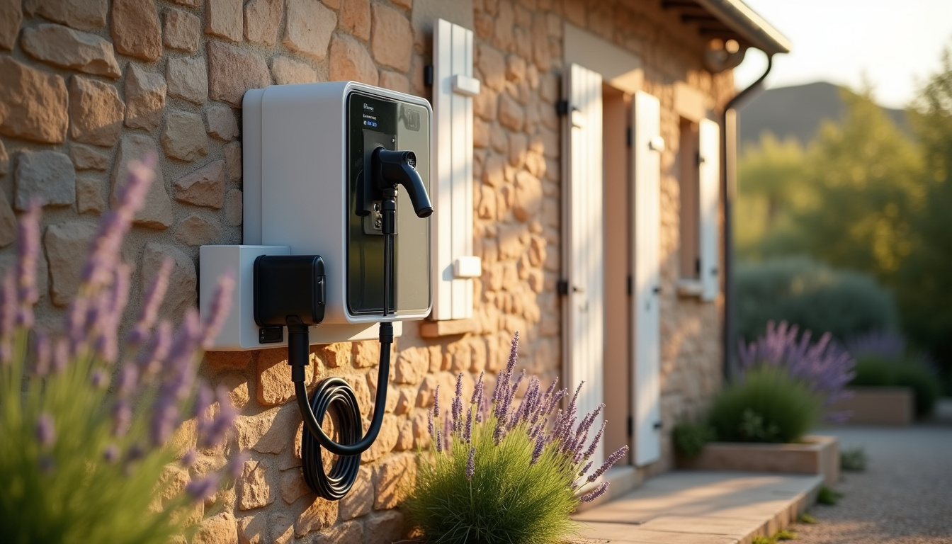 Installation d'une borne de recharge électrique murale à Châteaurenard