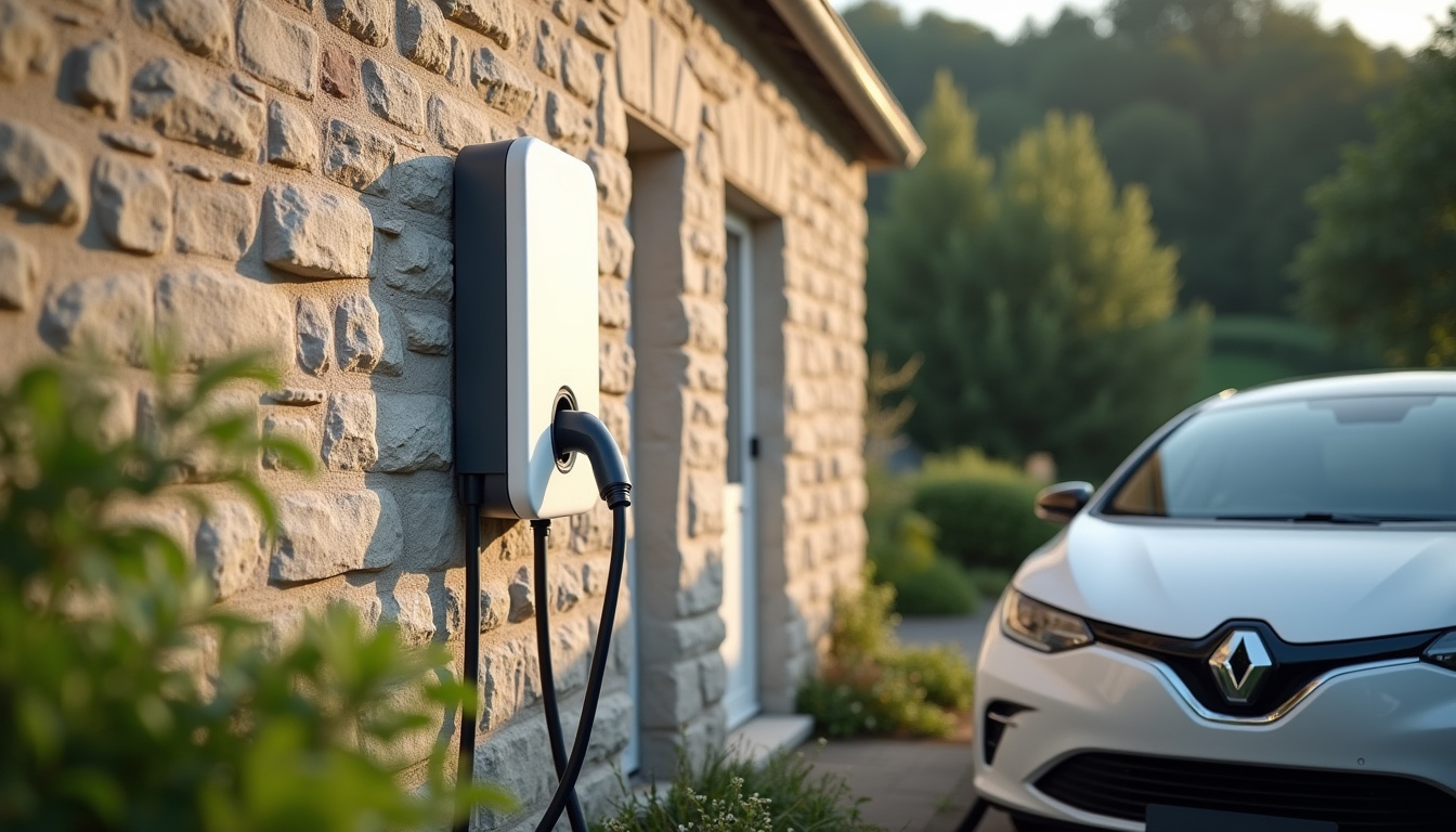 Installation d'une borne de recharge électrique murale à Pluduno