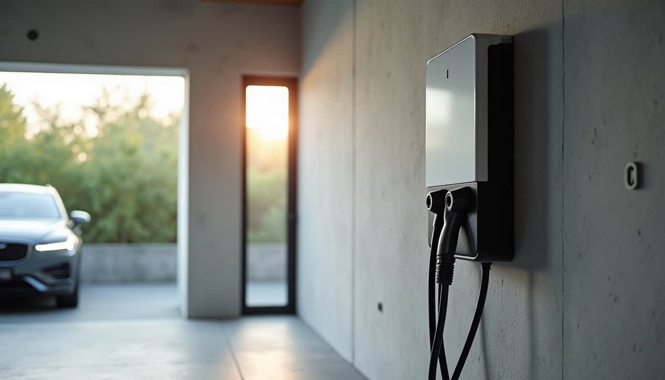 Installation d'une borne de recharge électrique murale dans un garage de maison individuelle à Argentré