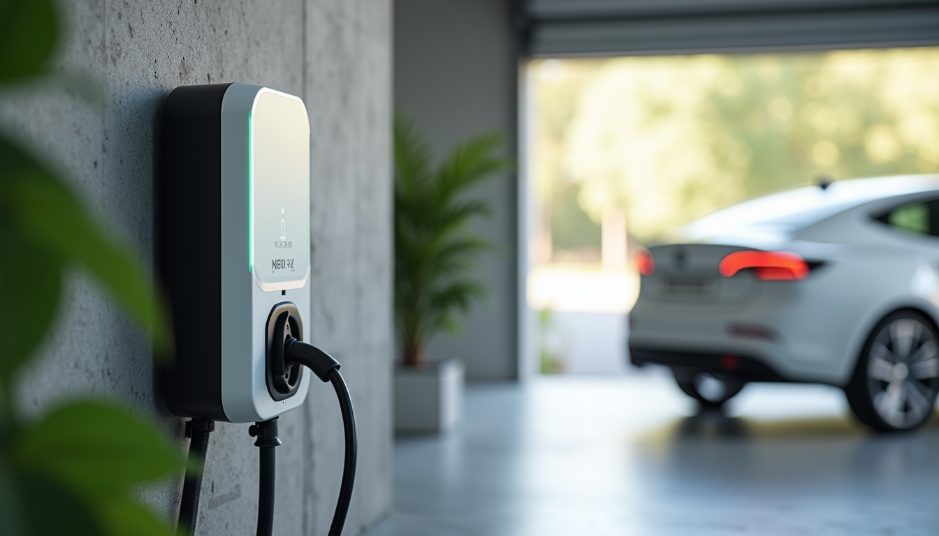 Installation d'une borne de recharge électrique murale dans un garage privé à Lieurey