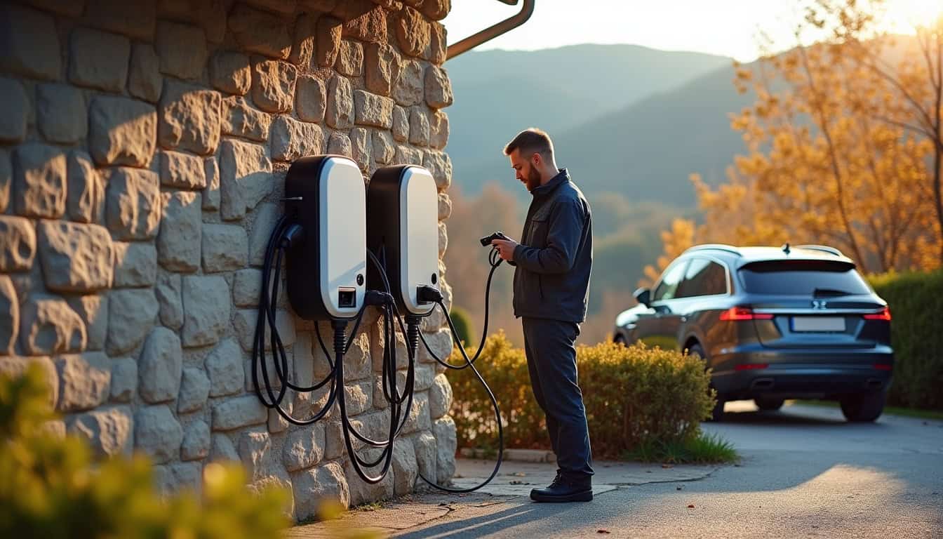 Installation d'une borne de recharge électrique murale dans une résidence à Ramonchamp