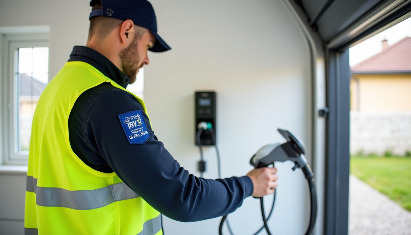 Installation d'une borne de recharge électrique par un professionnel certifié IRVE à La Verpillière