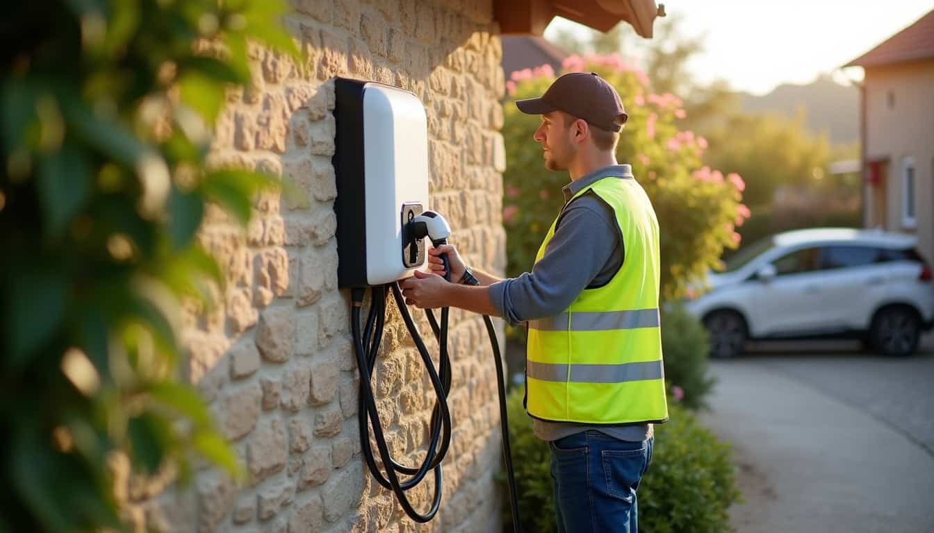 Installation d'une borne de recharge électrique par un professionnel qualifié à Châteauneuf-la-Forêt