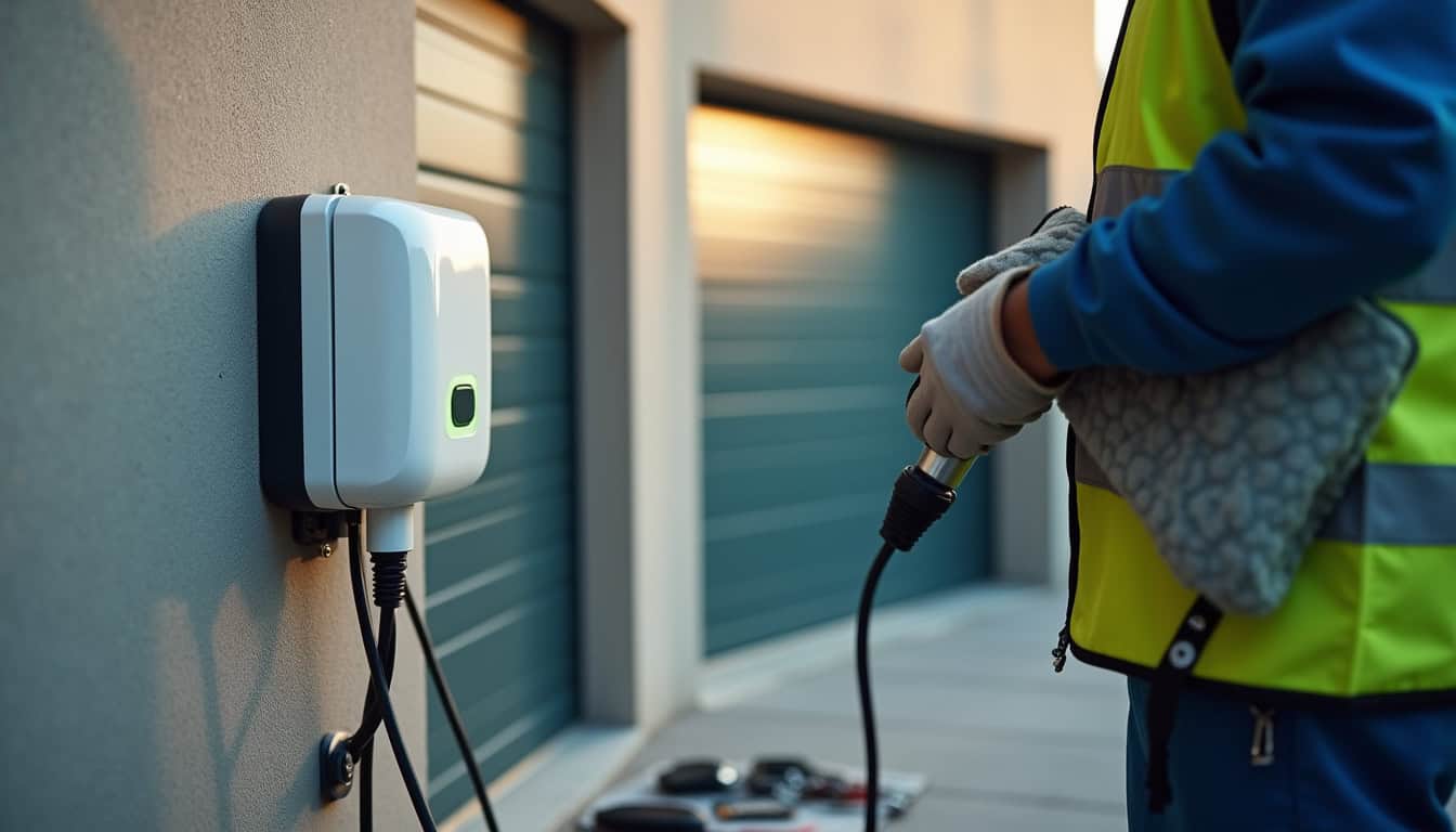 Installation d'une borne de recharge électrique par un professionnel qualifié IRVE à Bolbec
