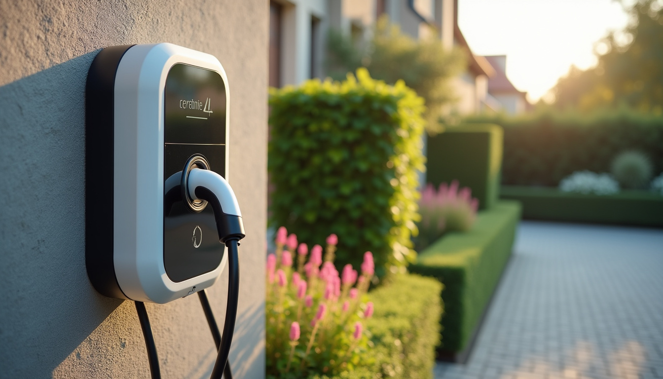 Installation d'une borne de recharge électrique sur le parking d'une maison individuelle à Yèvres