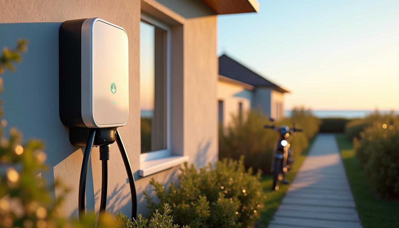 Installation d'une borne de recharge électrique sur L'Île-d'Yeu, en extérieur, près d'une maison individuelle