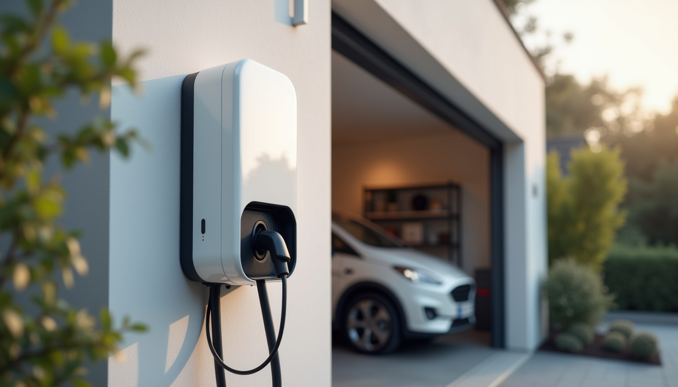 Installation d'une borne de recharge électrique sur un garage privé à Dissay