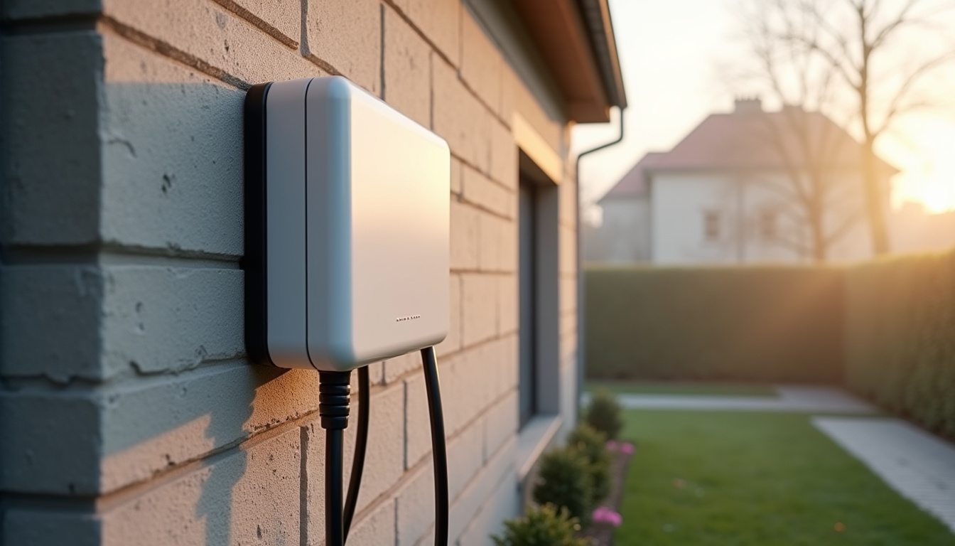 Installation d'une borne de recharge électrique sur un mur extérieur à Nilvange
