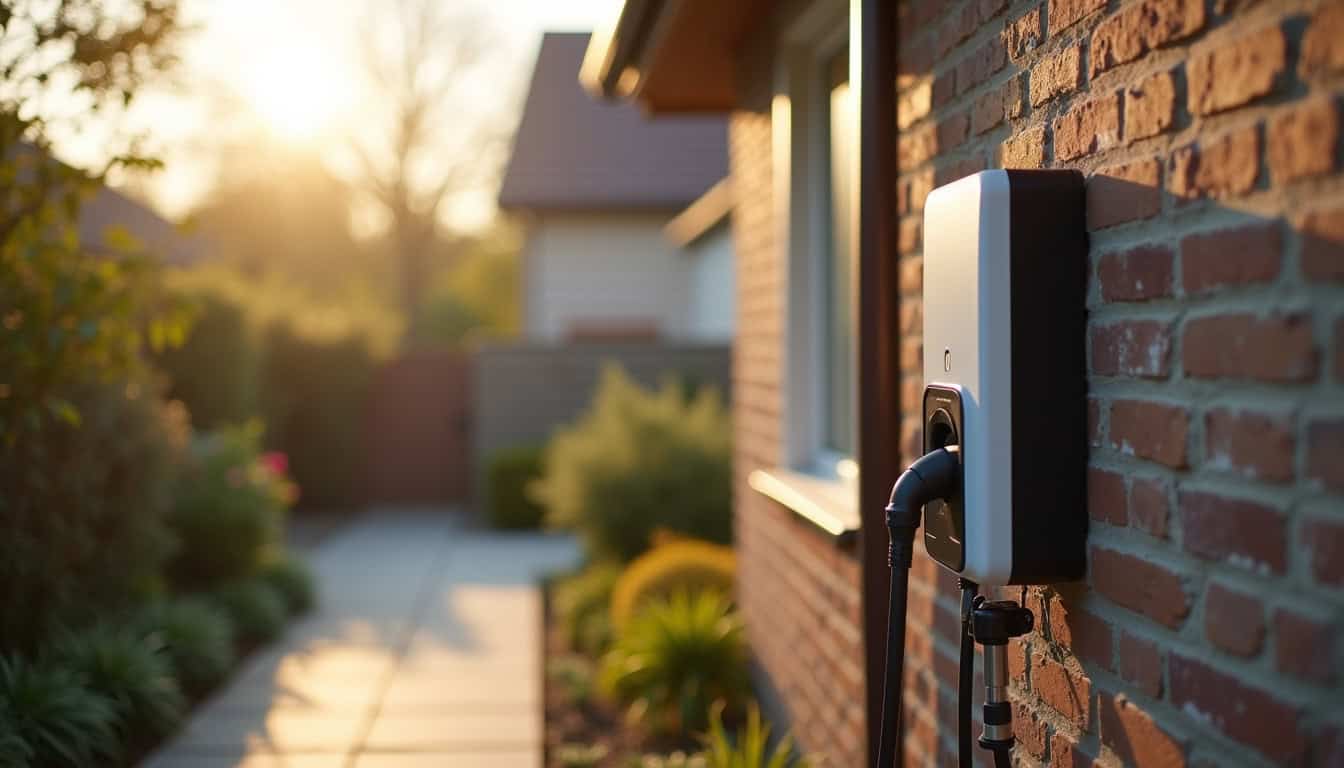 Installation d'une borne de recharge électrique sur un mur extérieur d'une maison à Liverdun