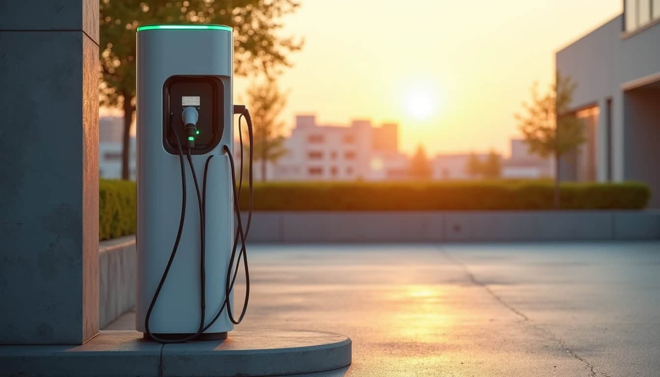 Installation d'une borne de recharge électrique sur un parking à Dammarie-les-Lys