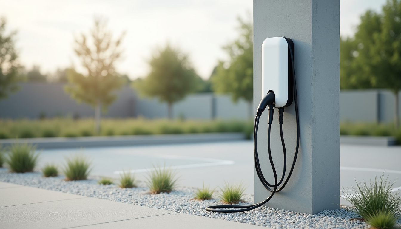 Installation d'une borne de recharge électrique sur un parking extérieur à Levens