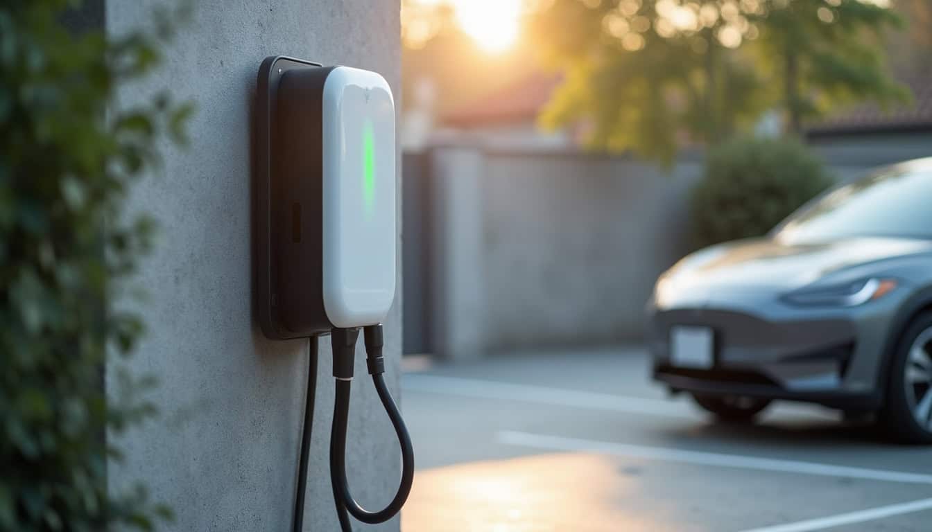 Installation d'une borne de recharge électrique sur un parking privé à Bourgoin-Jallieu