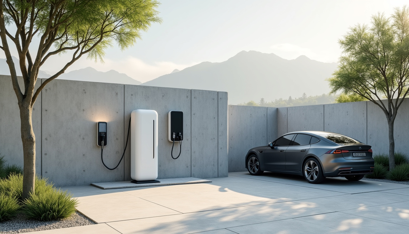 Installation d'une borne de recharge électrique sur un parking privé à Luzinay