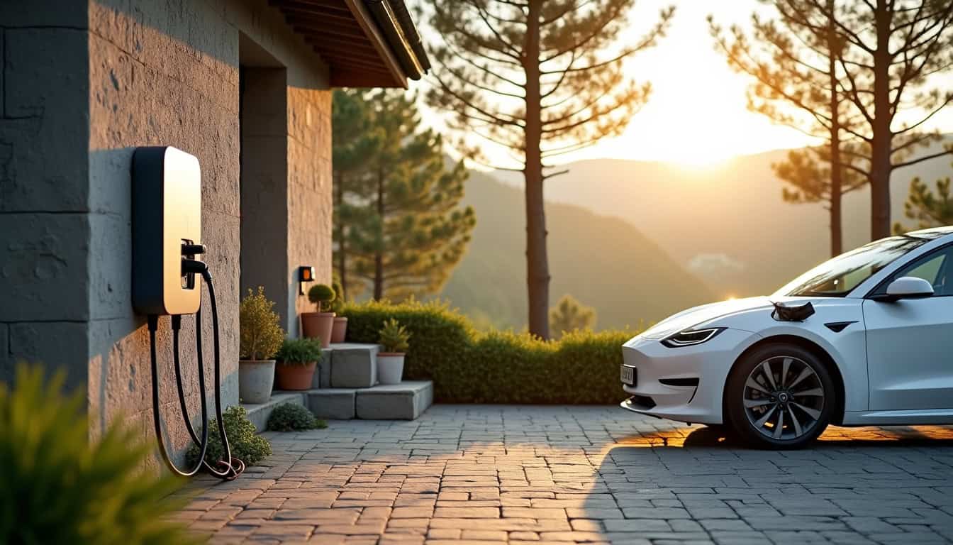 Installation d'une borne de recharge électrique sur un parking privé à Ottrott