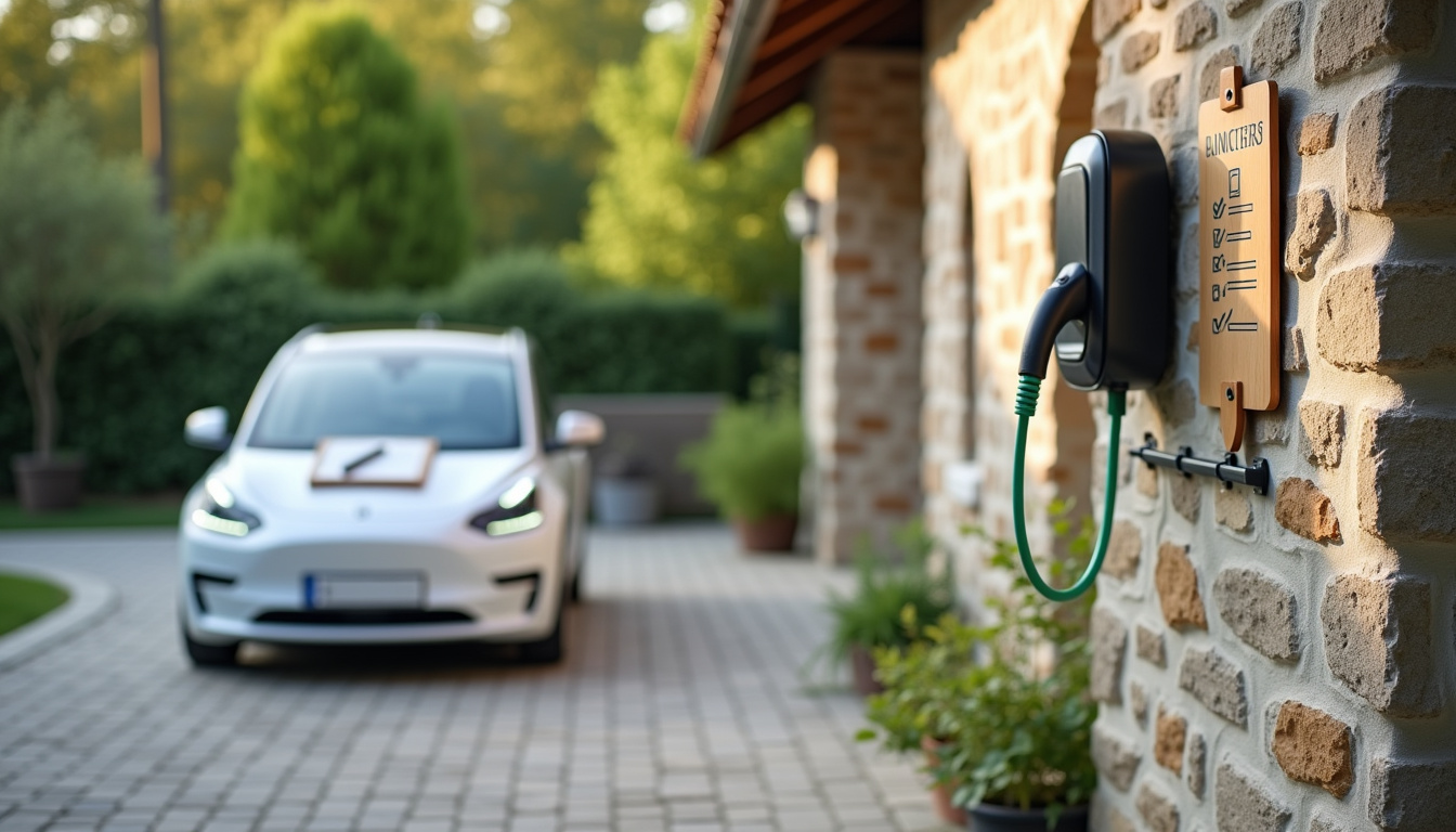 Installation d'une borne de recharge électrique sur un parking privé à Pollionnay