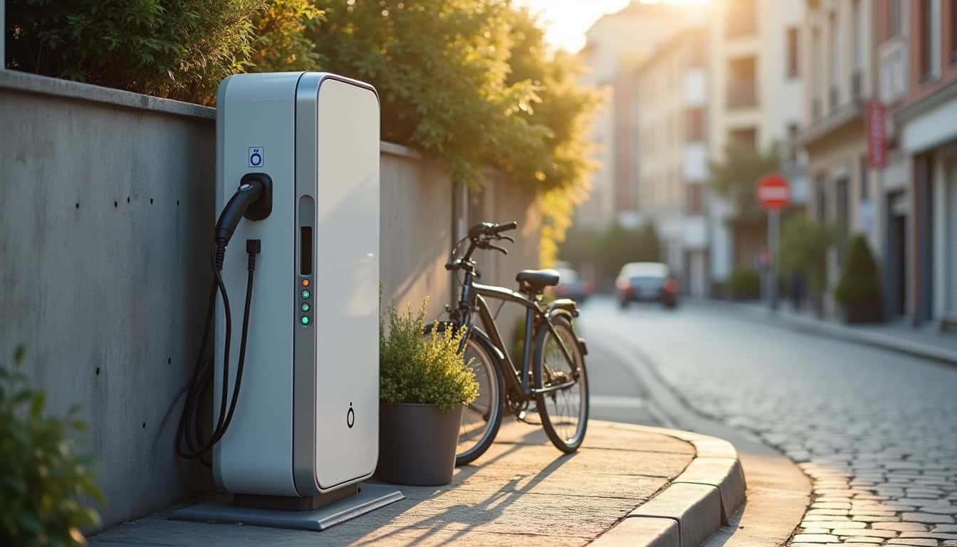 Installation d'une borne de recharge électrique sur un parking privé en milieu urbain