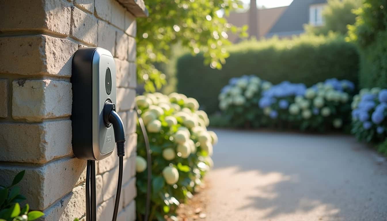 Installation d'une borne de recharge électrique sur une place de parking privative à Erdre-en-anjou