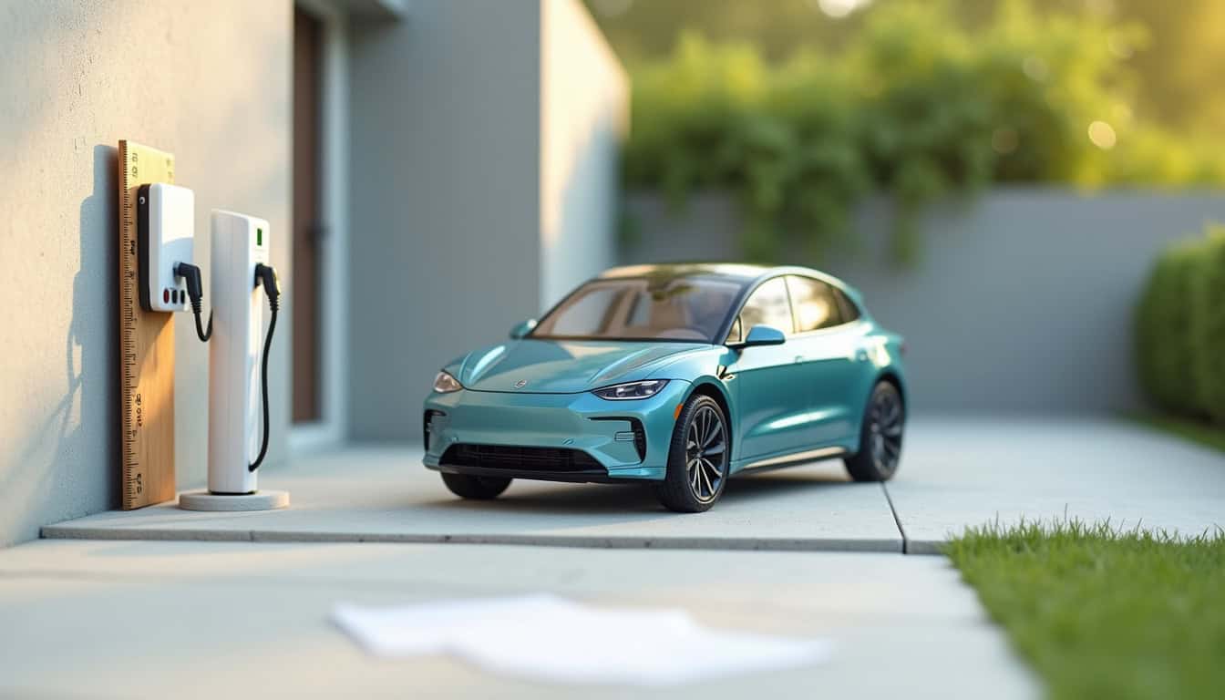 Installation d'une borne de recharge électrique sur une place de parking privée à Woippy