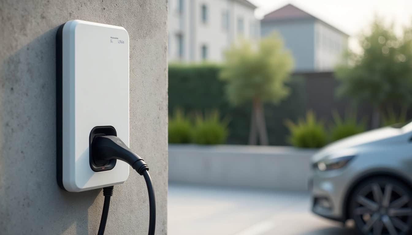 Installation d'une borne de recharge électrique sur une place de parking privée