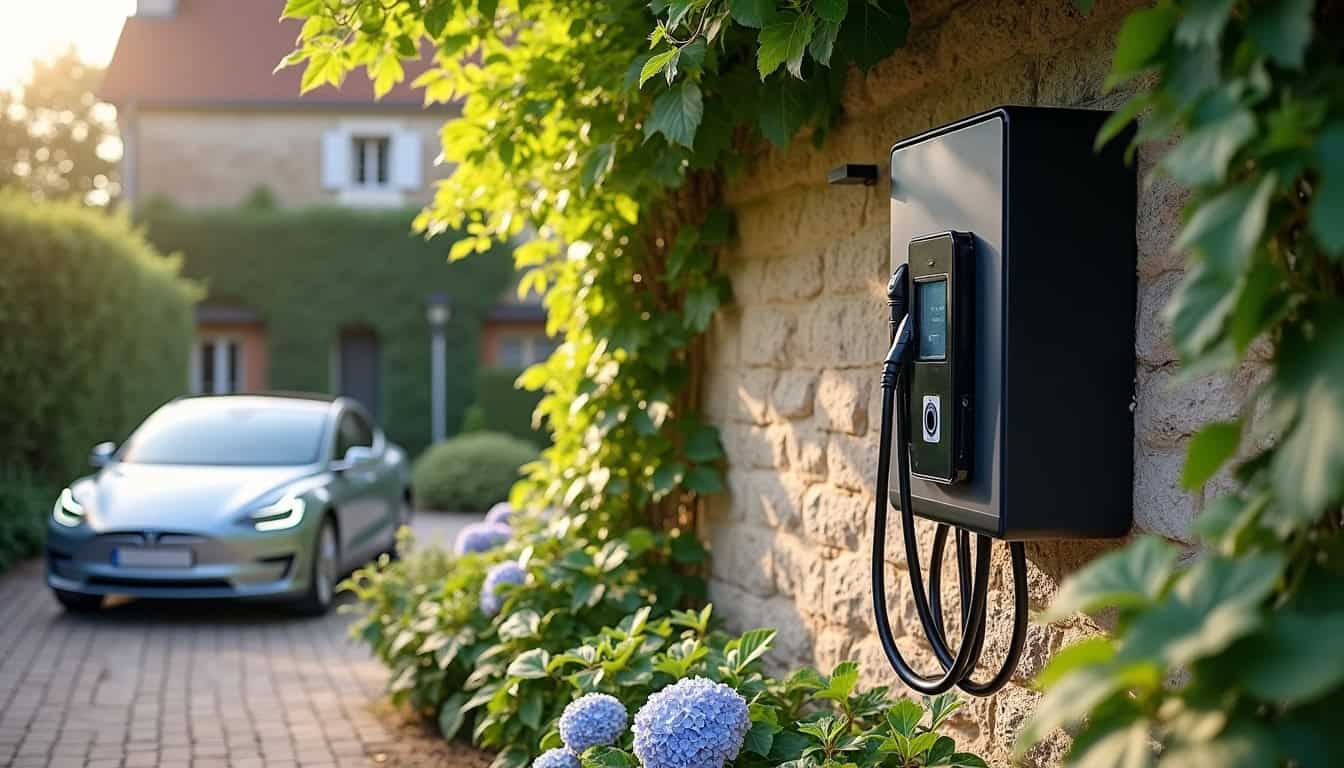 Installation d'une borne de recharge électrique sur une propriété à Sennecey-le-Grand