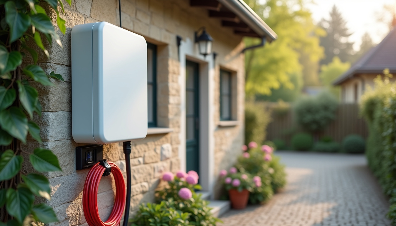 Installation d'une borne de recharge électrique sur une propriété résidentielle à Blaesheim