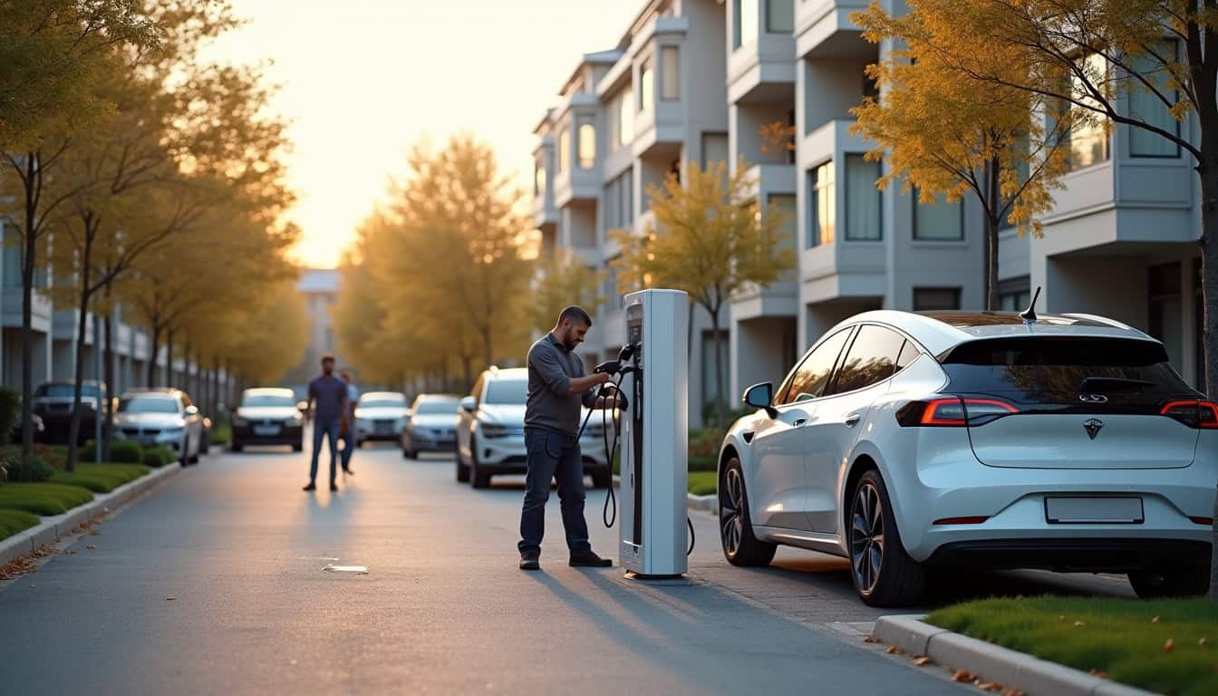 Installation d'une borne de recharge en copropriété avec plusieurs places de stationnement