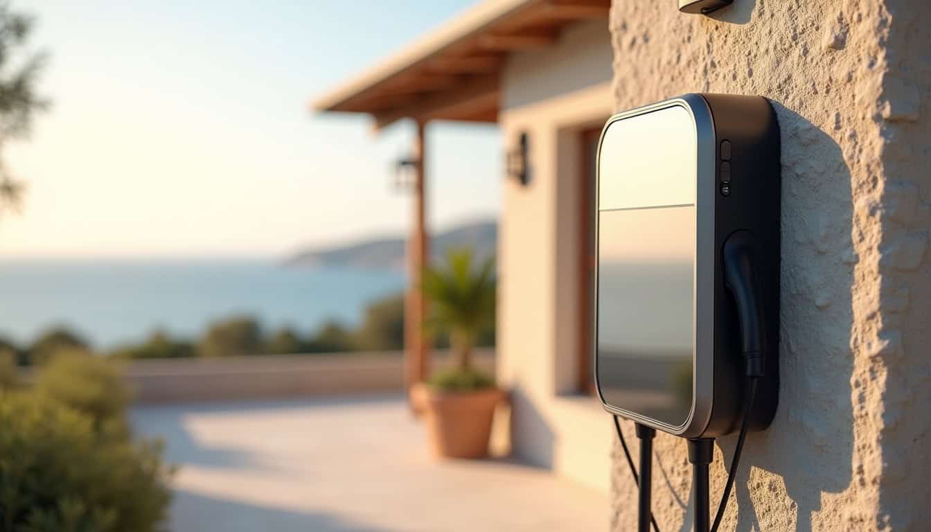 Installation d'une borne de recharge murale à Banyuls-sur-Mer sur un mur extérieur d'une maison individuelle