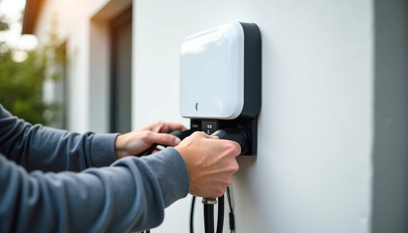 Installation d'une borne de recharge murale à Lagorce par un professionnel certifié IRVE
