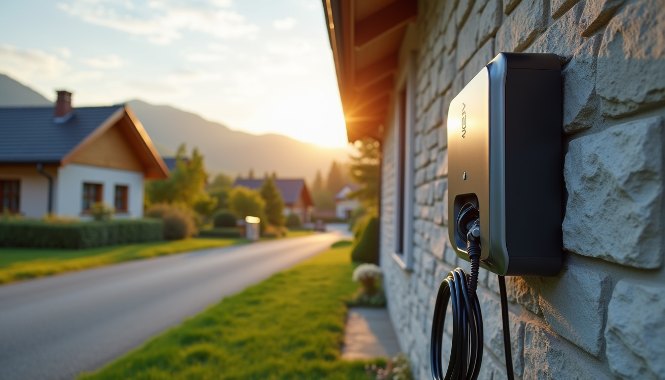 Installation d'une borne de recharge murale à l'extérieur d'une maison à Andelnans