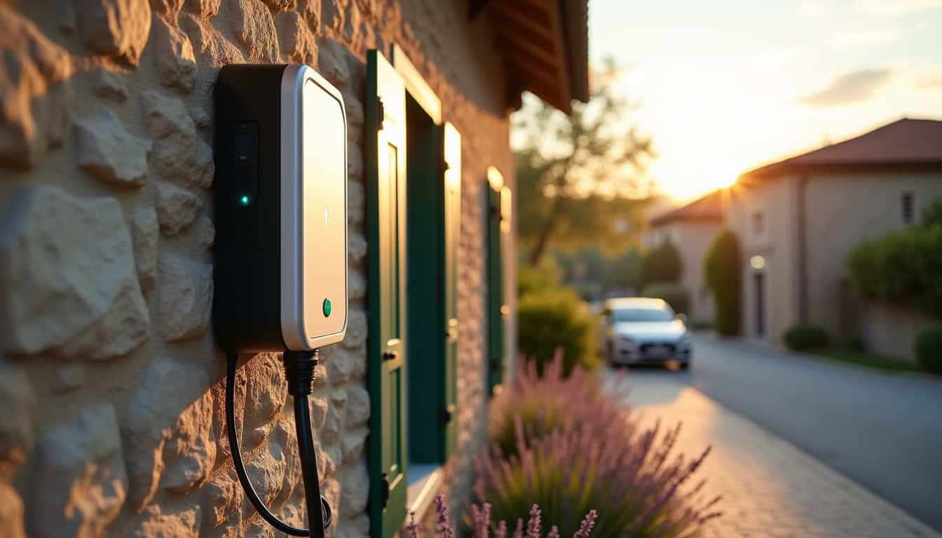 Installation d'une borne de recharge murale à l'extérieur d'une maison à Marvejols