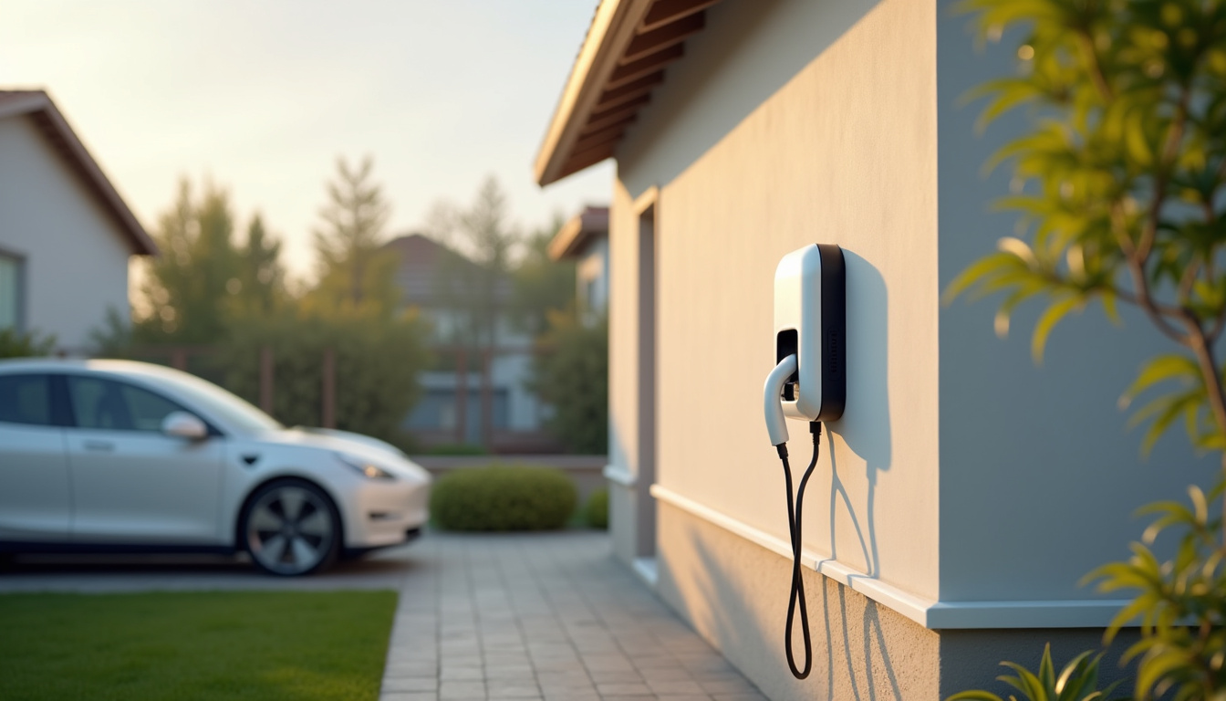 Installation d'une borne de recharge murale à l'extérieur d'une maison à Neuves-Maisons