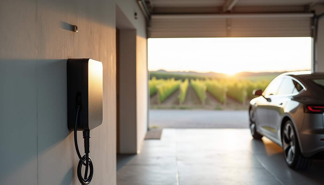 Installation d'une borne de recharge murale dans un garage à Barsac